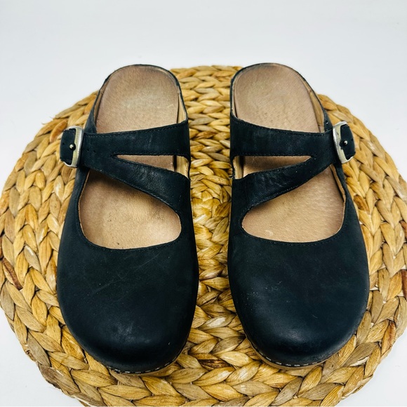 Dansko Britney Clogs Mary Jane Nubuck Leather Slip-On Mules Size 39 - Picture 6 of 8